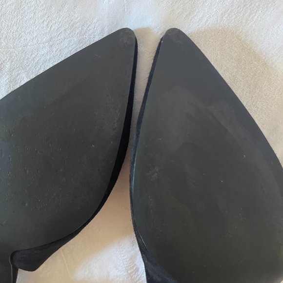 Pelle Moda Kerstin Pump Slim Heels Shoes Black Leather Slingback Size 9 - Picture 6 of 7